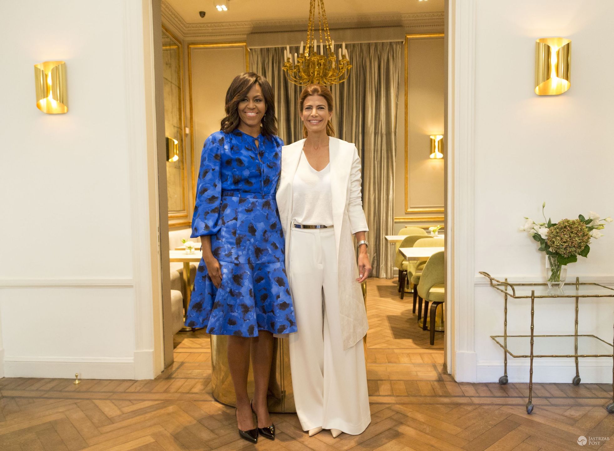 Michelle Obama (w sukni Michael Kors) i Juliana Awada, wizyta amerykańskiej pary prezydenckiej w Argentynie (fot. ONS)
