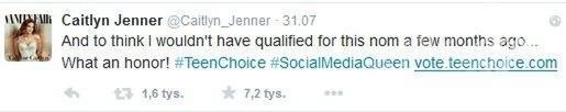 Caitlyn Jenner nominowana w Teen Choice Awards 2015