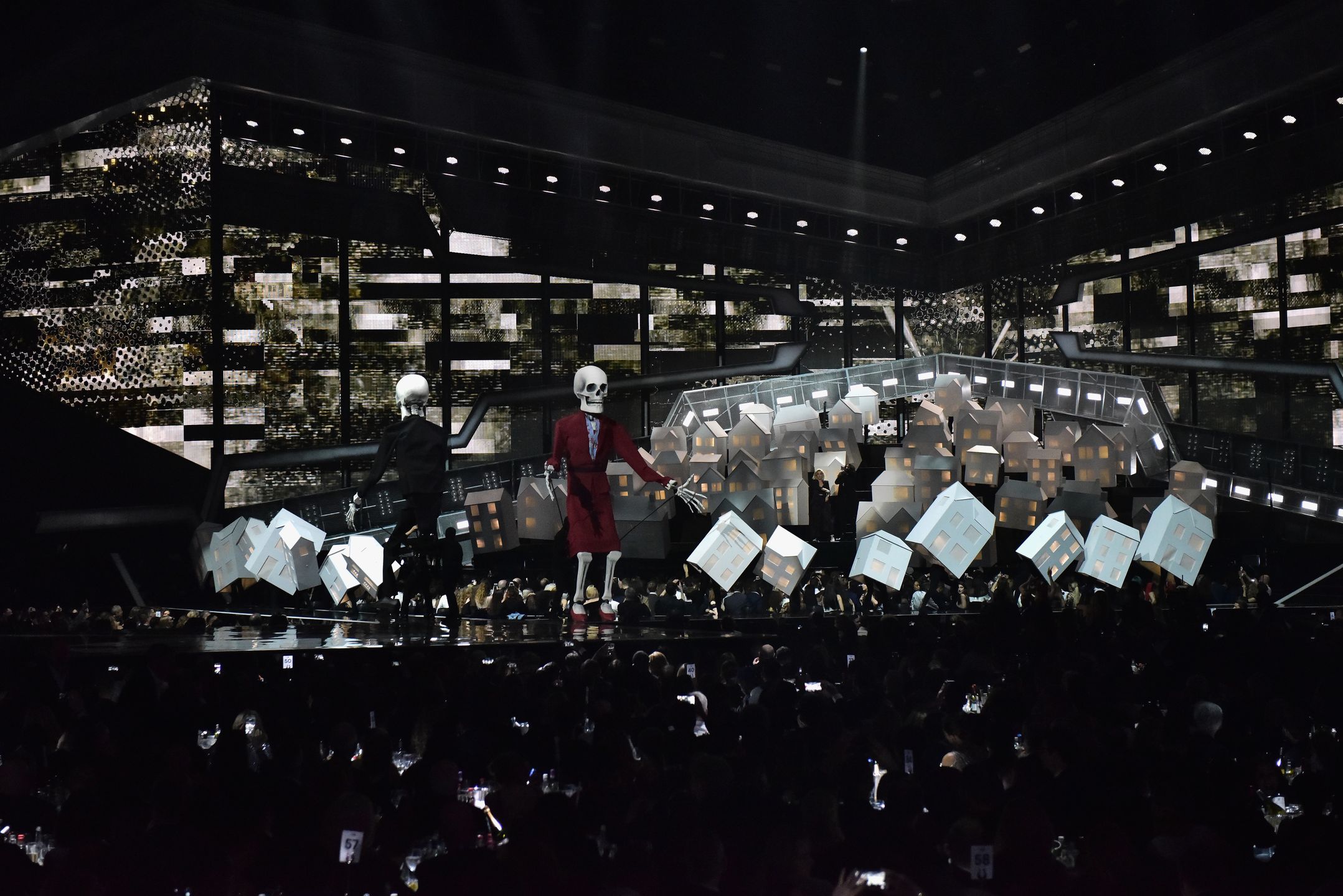 (EDITORIAL USE ONLY)  on stage at The BRIT Awards 2017 at The O2 Arena on February 22, 2017 in London, England. 