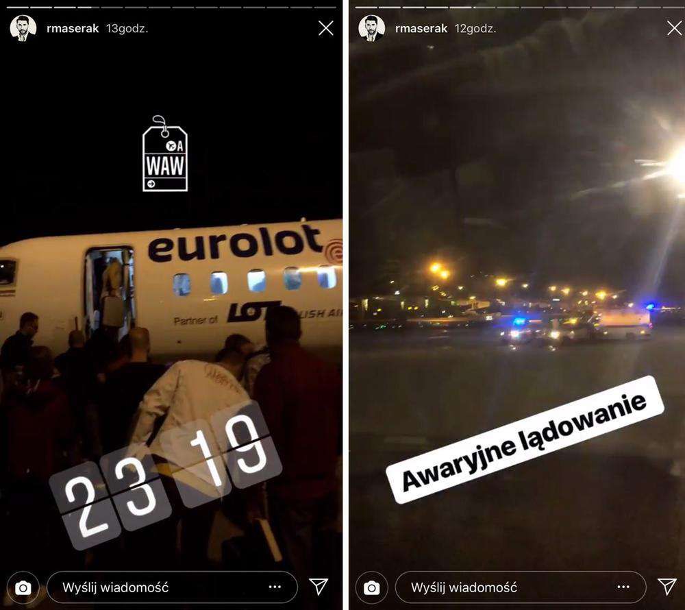 Rafał Maserak o awarii samolotu