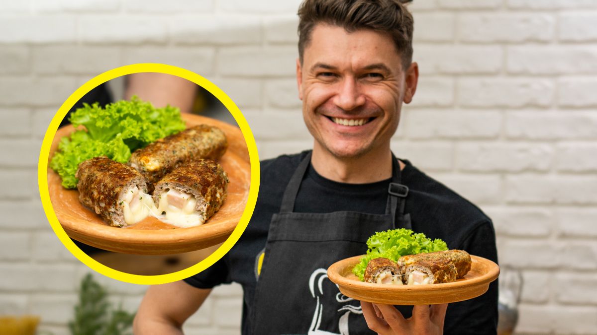 Kotlety mielone z szynką i serem- Pyszności