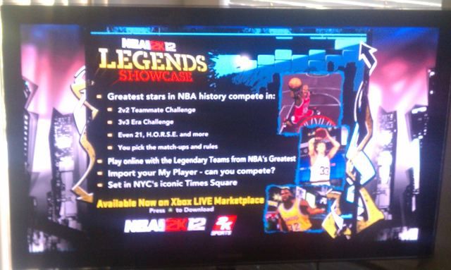 Legends Showcase - płatny dodatek do NBA 2K12?