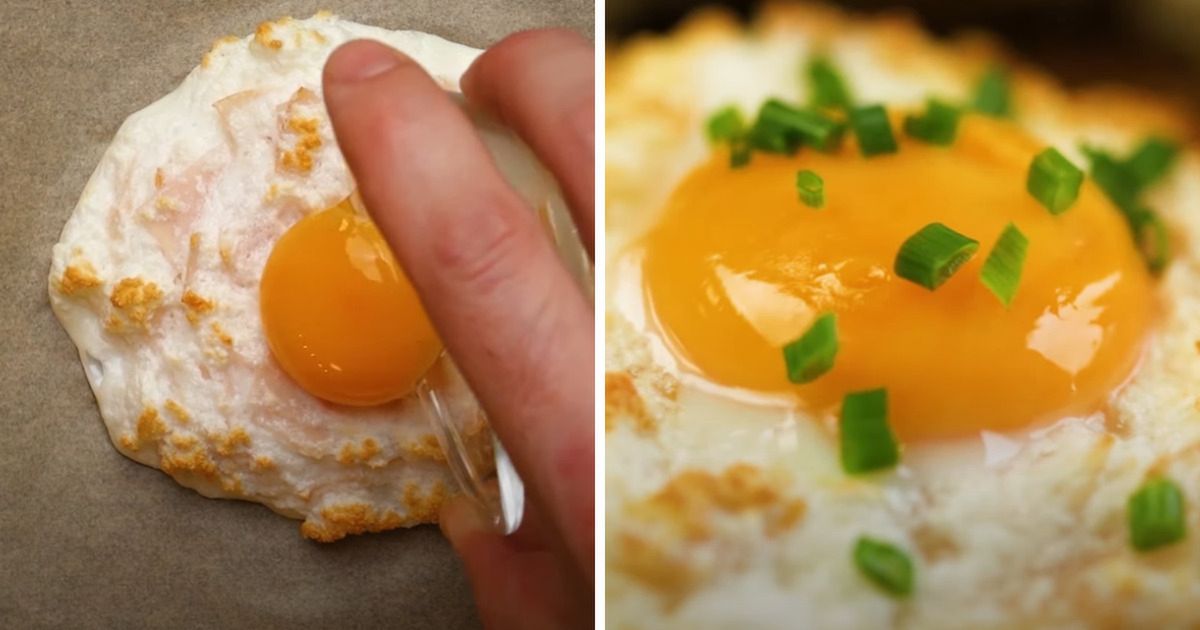 Lekkie jak chmurka i delikatne w smaku jajka sadzone bez smażenia i tłuszczu to śniadaniowy ideał