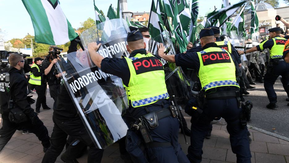 Szwedzcy neonaziści starli się z policją w Goeteborgu