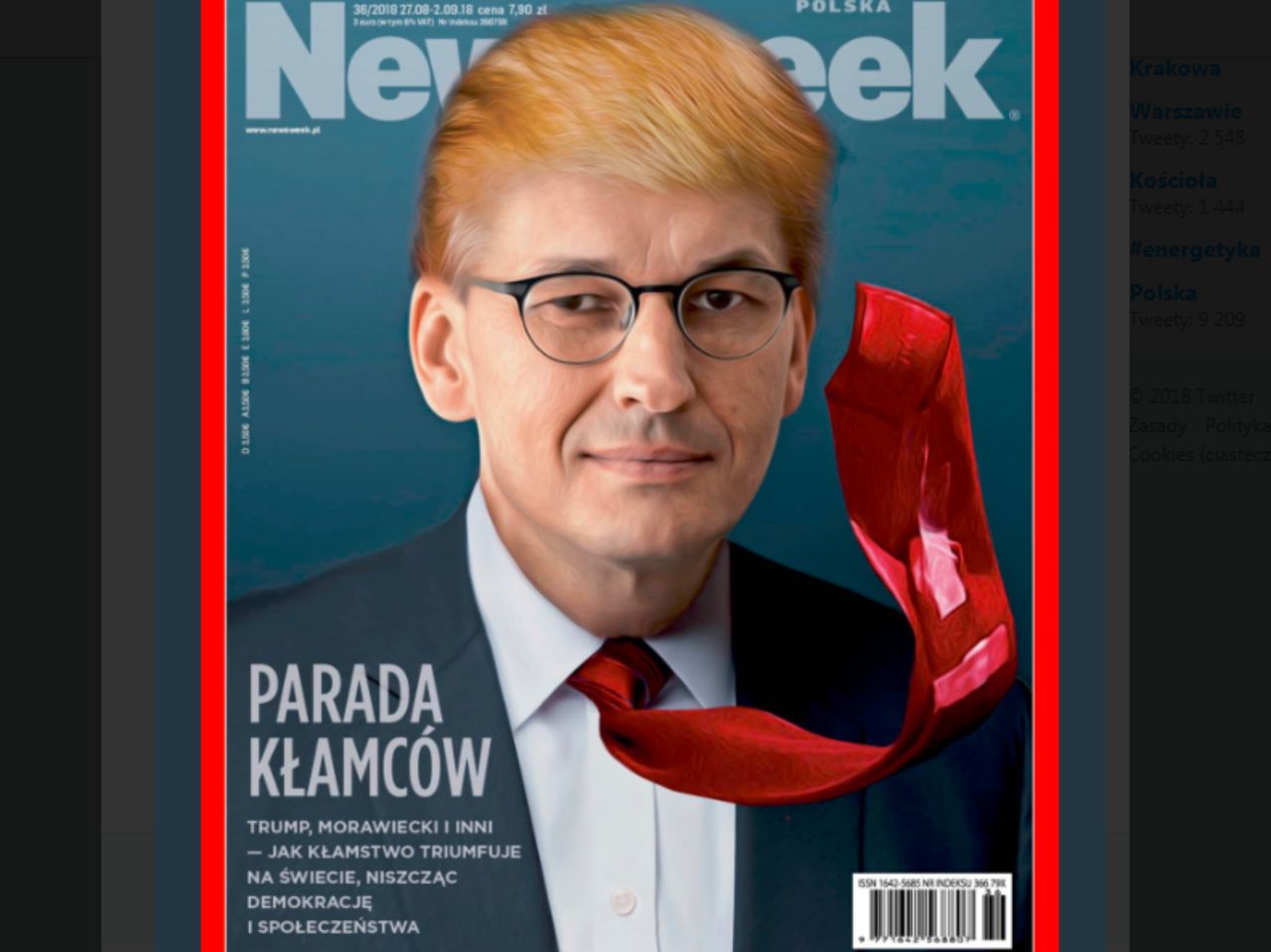 Mateusz Morawiecki jako Donald Trump. Ta okładka nie spodoba się premierowi