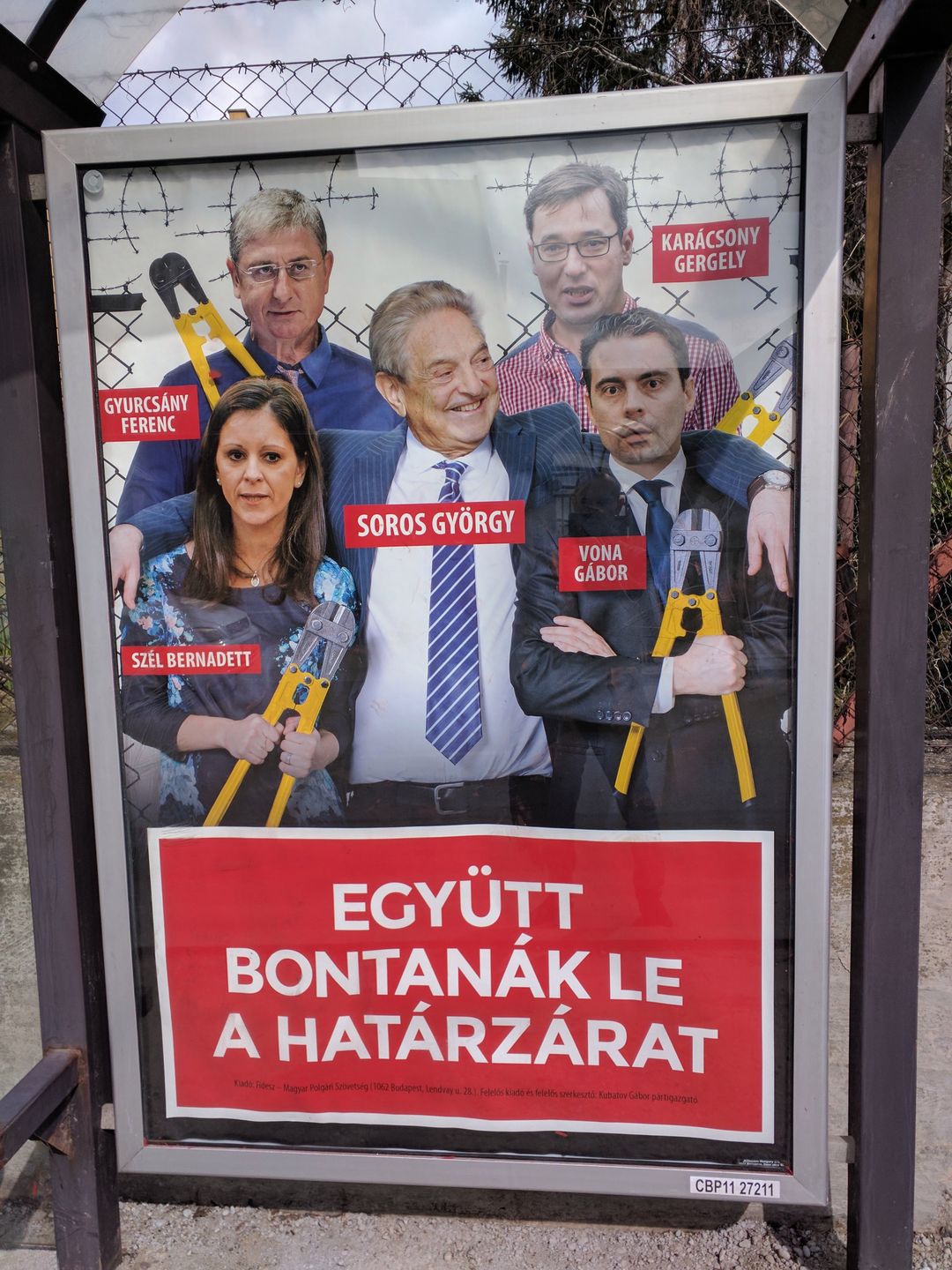 Reklama wyborcza partii Fidesz Viktora Orbana. 