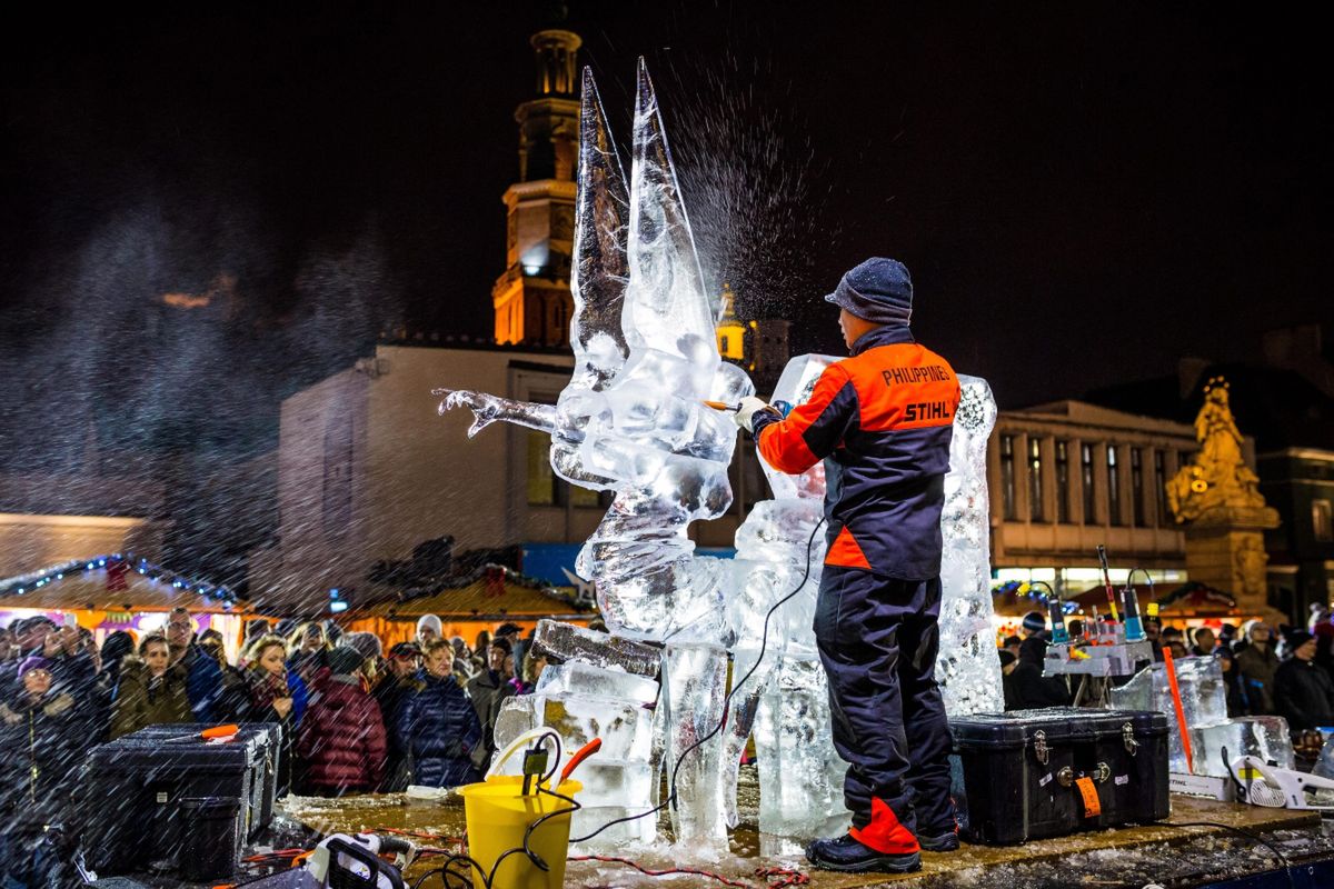 Festiwal Rzeźby Lodowej 2015 w Poznaniu 