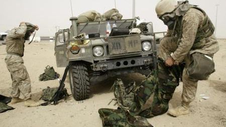 Amerykańscy żołnierze na północy Kuwejtu (fot. PAP/EPA)