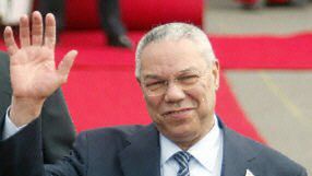 Collin Powell po przylocie do Niemiec