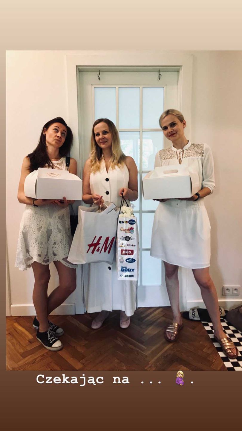 Katarzyna Burzyńska - baby shower, chwilę przed przyjęciem