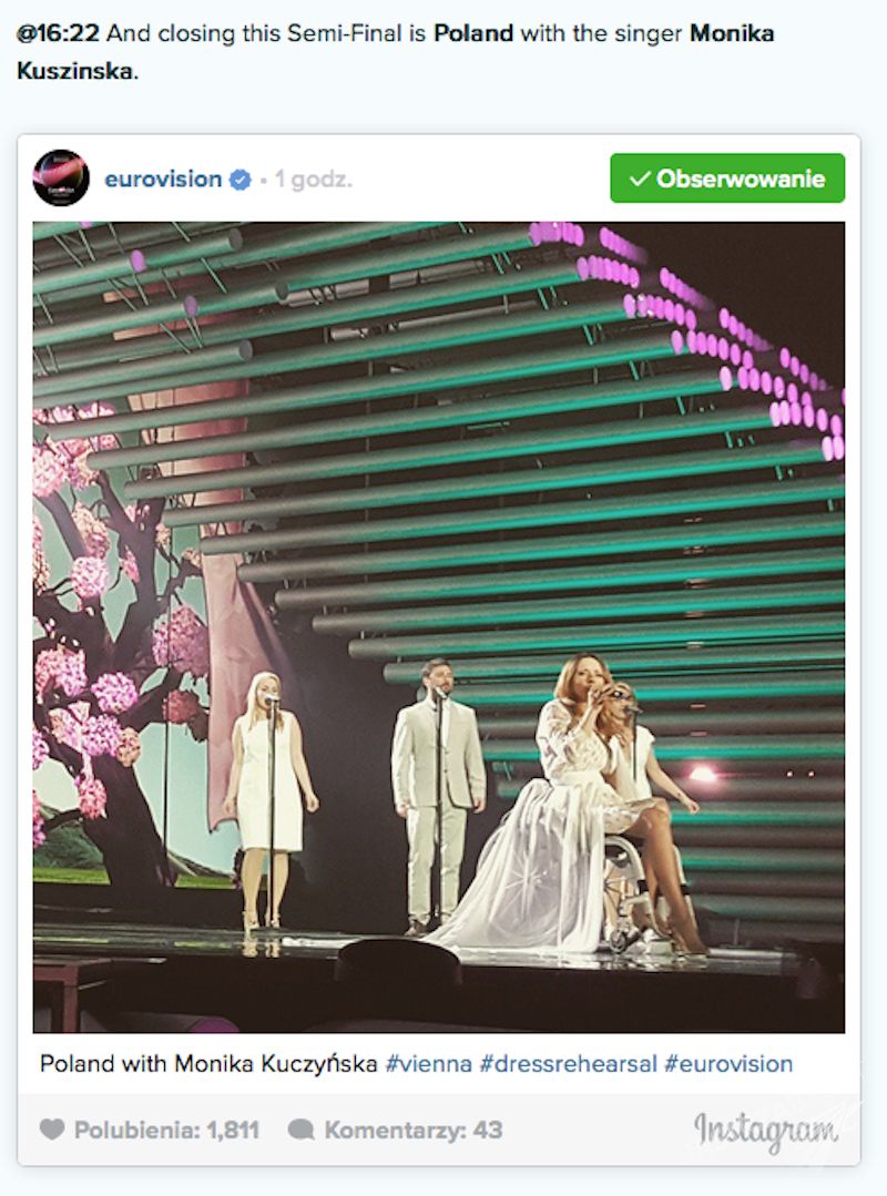 Wpadka na Eurowizji - Monika Kuszyńska jako "Kuszinska" i "Kuczyńska"