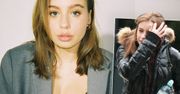 Oliwia Bieniuk w odważnej stylizacji na maturze z matematyki. Zgrabne nogi na pierwszym planie