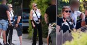 Sylwia Wysocka próbuje wejść do domu w asyście policji. Pobita aktorka przez kilka godzin walczyła, by odzyskać rzeczy od partnera