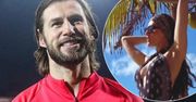Celia Jaunat pręży swoje wdzięki na plaży, ale to Krychowiak kradnie show. Zepsuł żonie gorącą sesję