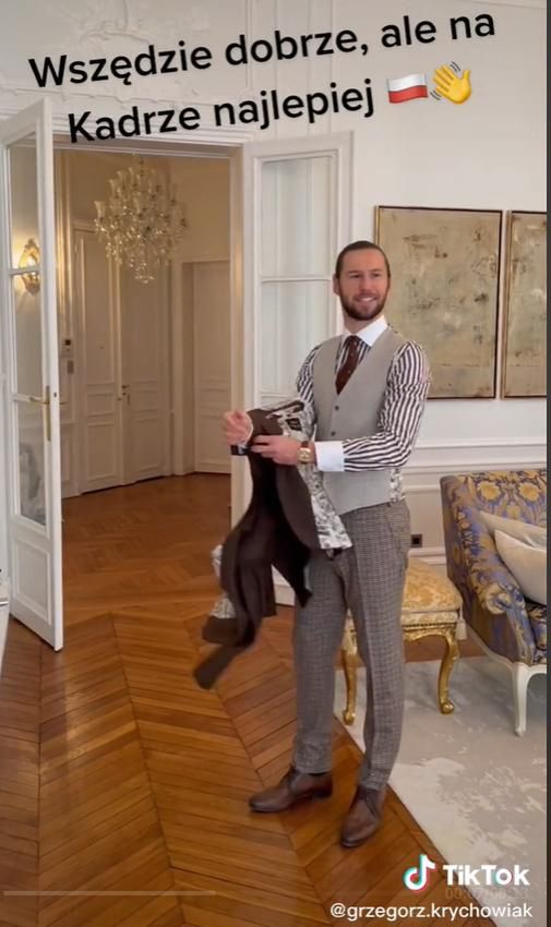 Grzegorz Krychowiak. Skrin z TikToka