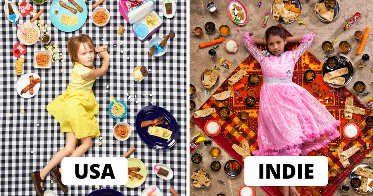 11 zdjęć dzieci z całego świata z ich tygodniowym menu. "Zaskoczył nas chłopiec z Dubaju"