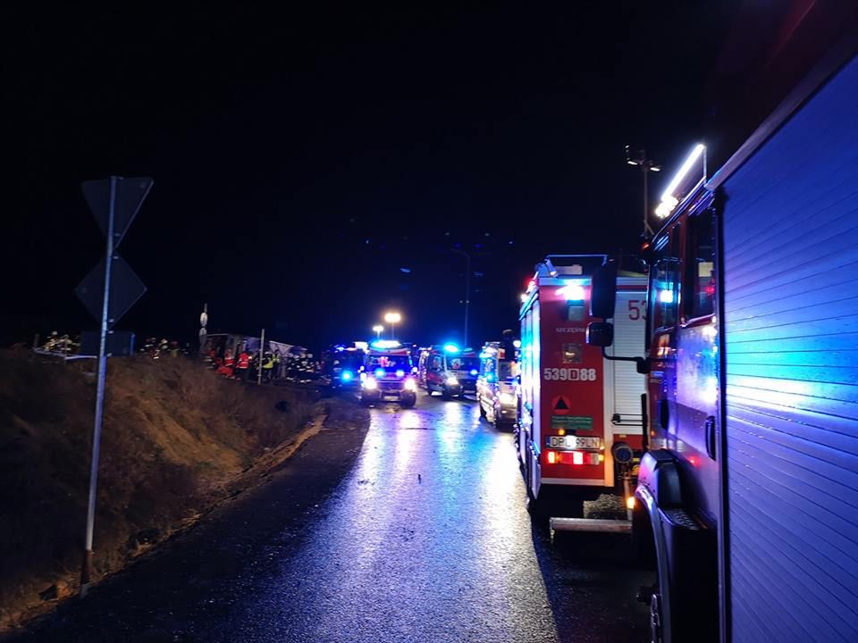Dolny Śląsk. Tragiczny wypadek autokaru. Wracali ze świątecznego jarmarku we Wrocławiu
