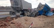 Wypadek na A1, kierowca tira w szpitalu. Duże utrudnienia