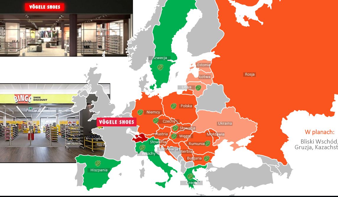 Zasięg biznesu polskiej firmy CCC 