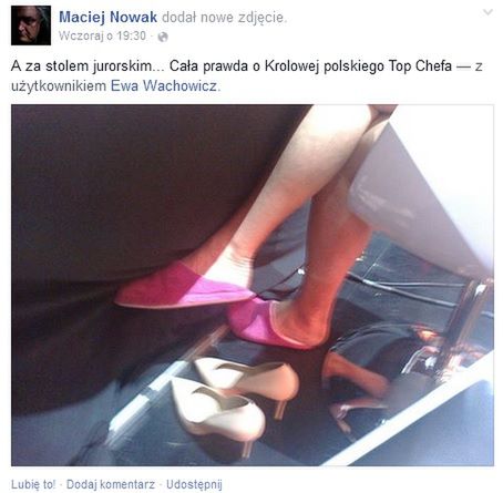 Ewa Wachowicz w bamboszach
Fotografia: Facebook.pl
