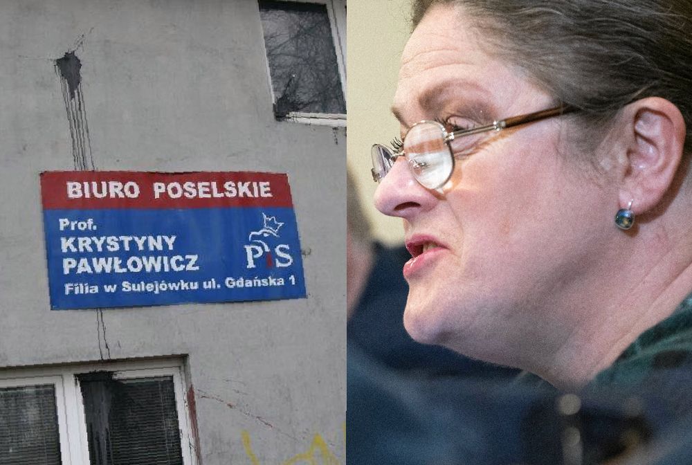 Atak na biuro Krystyny Pawłowicz."Totalni nie wykazali się celnością"