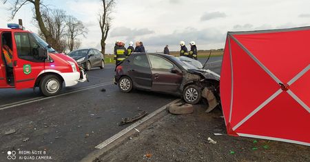 Tragiczny wypadek na DK36 koło Rawicza. Nie żyje mężczyzna