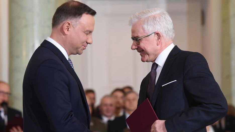Prof. Jacek Czaputowicz przyjmuje nominację na stanowisko ministra spraw zagranicznych