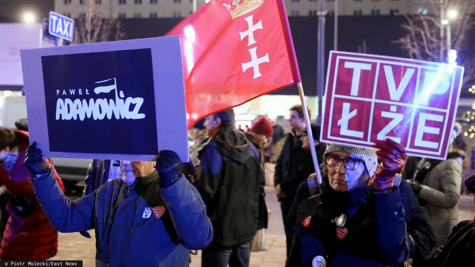 Protest przed siedzibą TVP
