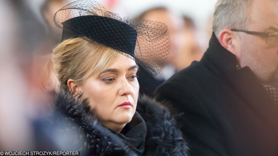 Magdalena Adamowicz w czasie mszy pogrzebowej w Bazylice Mariackiej w Gdańsku 