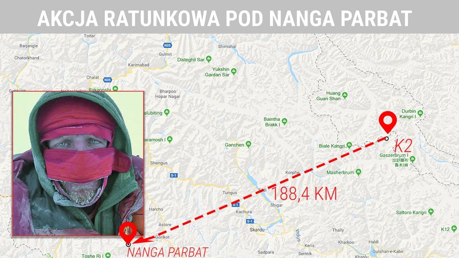 Tomasz Mackiewicz utknął na ok. 7400 m n.p.m pod kopułą szczytową Nanga Parbat