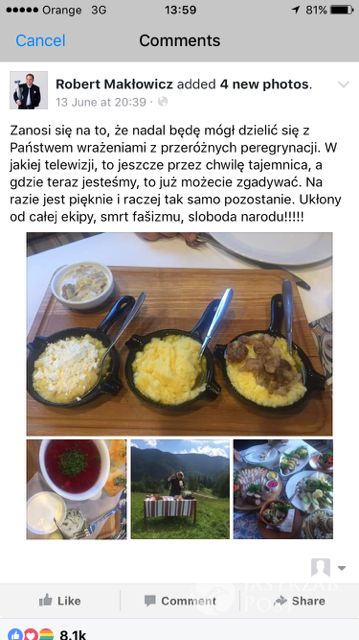 Robert Makłowicz Facebook