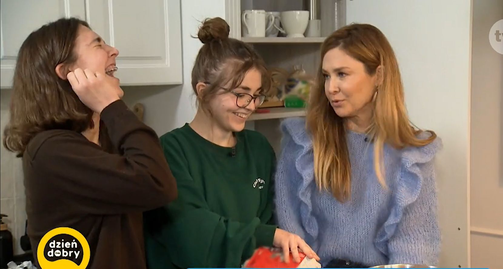 Dorota Naruszewicz z córkami w Dzień Dobry TVN