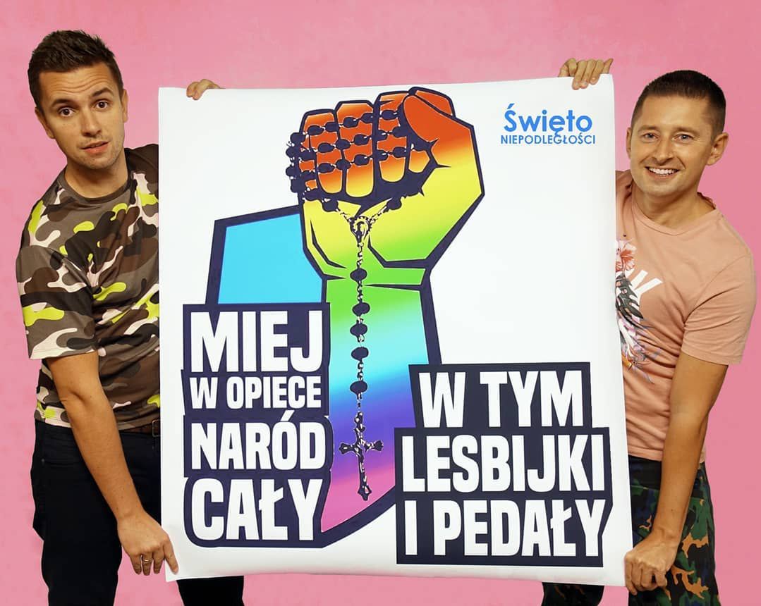 11 listopada. Jakub i Dawid przerobili plakat Marszu Niepodległości