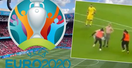 Euro 2020: Tego nie pokazały kamery. Agresywny kibic wtargnął na boisko podczas finału. Do sieci trafiło nagranie