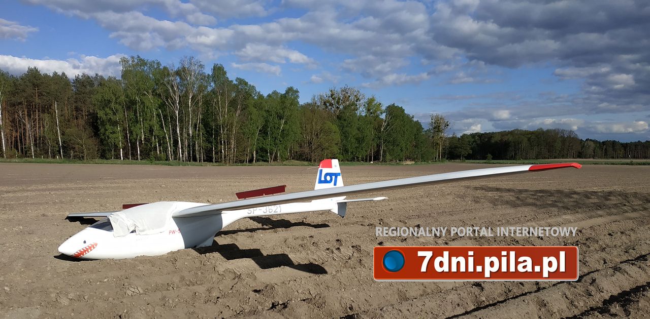 Awaryjne lądowanie szybowca
