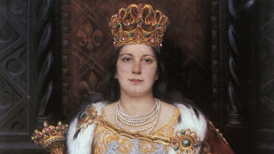 Królowa Jadwiga pędzla Aleksandra Augustynowicza