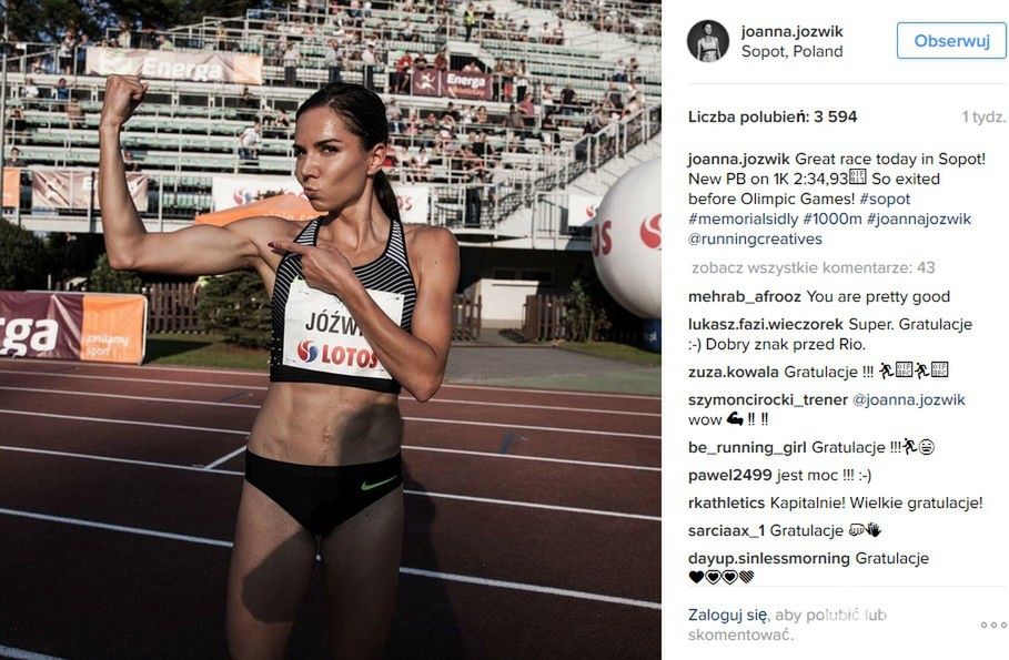 Joanna Jóźwik to polska biegaczka średniodystansowa. Wystąpi na Igrzyskach Olimpijskich Rio 2016