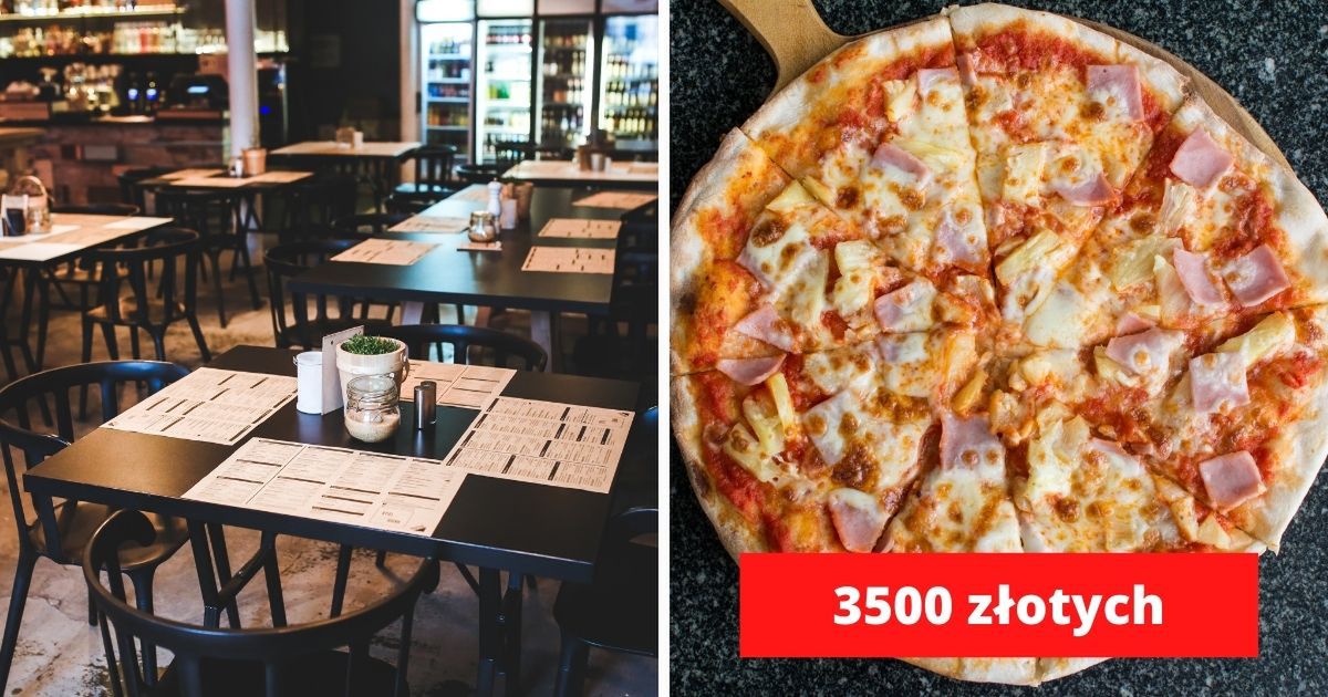 Zapłacił za pizzę 3,5 tys złotych. Natychmiastowa reakcja restauracji go zdziwiła