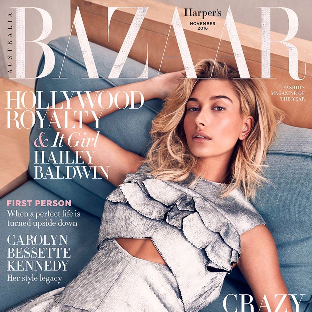 Hailey Baldwin w Harper's Bazaar Australia