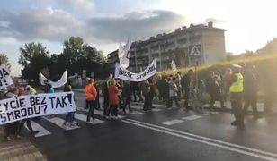 Protest w Skawinie. Gigantyczny korek na wjeździe do Krakowa