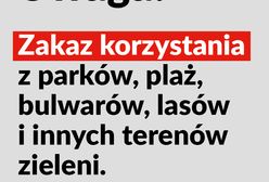 Koronawirus w Warszawie. Zamknięte parki, lasy, bulwary i plaże