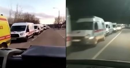 Kryzys epidemiczny w Rosji. Kolejki karetek przed moskiewskimi szpitalami