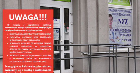 Koronawirus. Lekarze w przychodniach przez telefon. Drzwi poradni mają być zamknięte. Zalecenie Porozumienia Zielonogórskiego