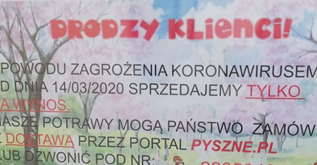 Koronawirus w Warszawie. W tych restauracjach zamówisz jedzenie na wynos
