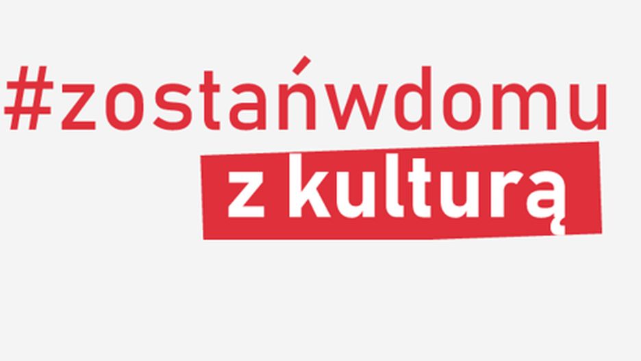 Warszawa. Grafika promująca akcję #zostańwdomu.