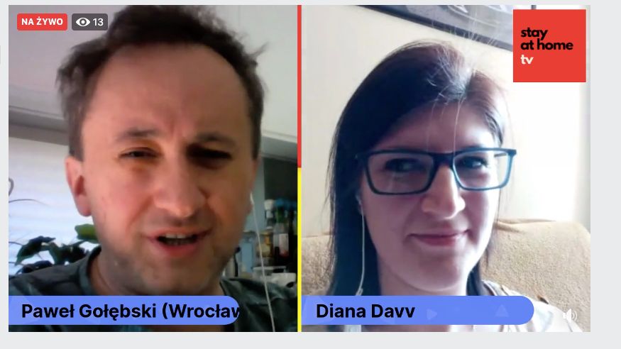 W programie Stay At Home TV wystąpić może każdy. Paweł Gołębski rozmawia z wrocławianami uwięzionymi w domach przez pandemię