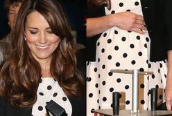 Kate Middleton w uroczej sukience w groszki
