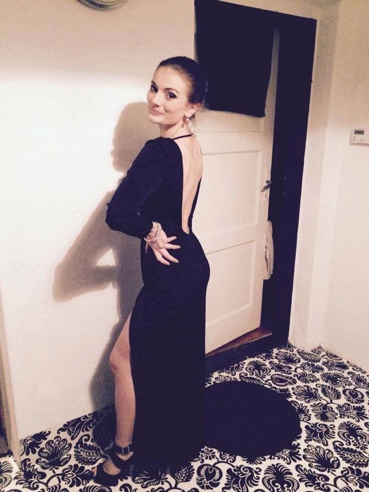 Zofia Waleria Bagińska w sukni szytej na miarę 