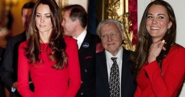 Księżna Kate w czerwieni z gwiazdami kina!