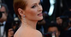 Uma Thurman w za ciasnej sukni od Versace
